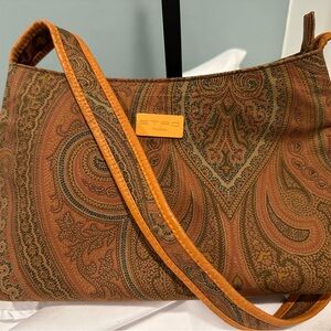 Etro Paisley Shoulder Bag - Brown and Tan